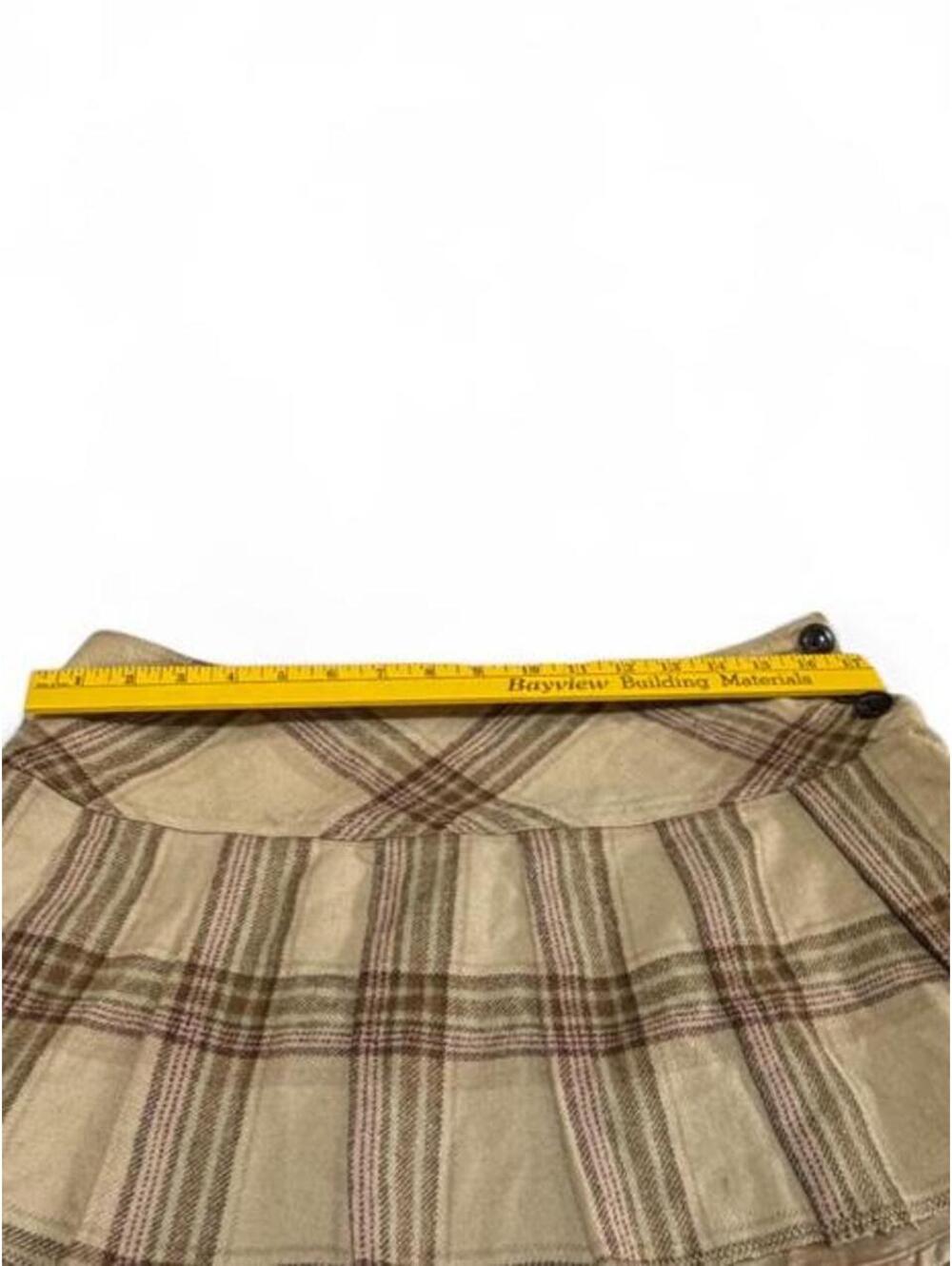 RARE Vintage Y2K Abercrombie & Fitch Wool & Silk Pleated Skirt - Picture 5 of 7